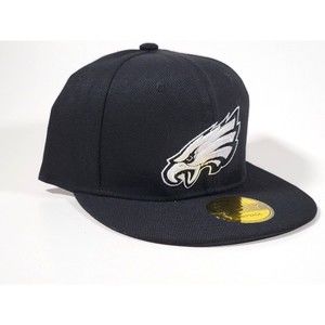 Philadelphia Eagles Hat New Era Adjustable Snapback Cap Black White NFL Football